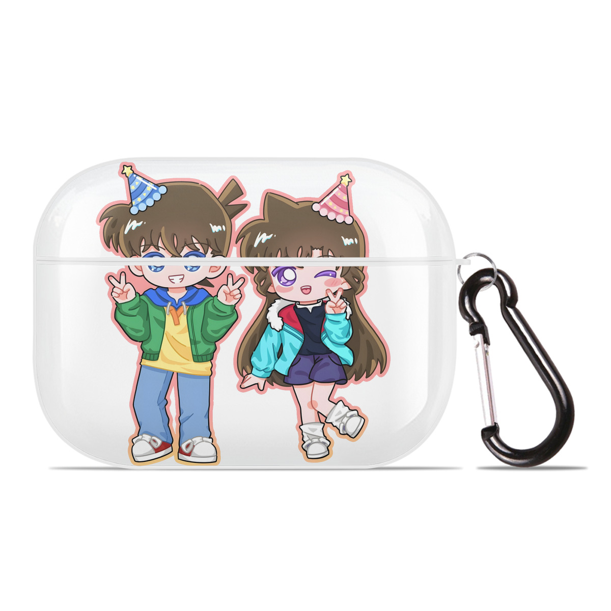（画像用） 名探偵コナン 毛利 蘭 もうり らん、モーリ ラン Detective Conan Rachel Moore 【AirPods Pro用】ハードシェル保護ケース 耐衝撃・防指紋・カラビナ付き商品仕様