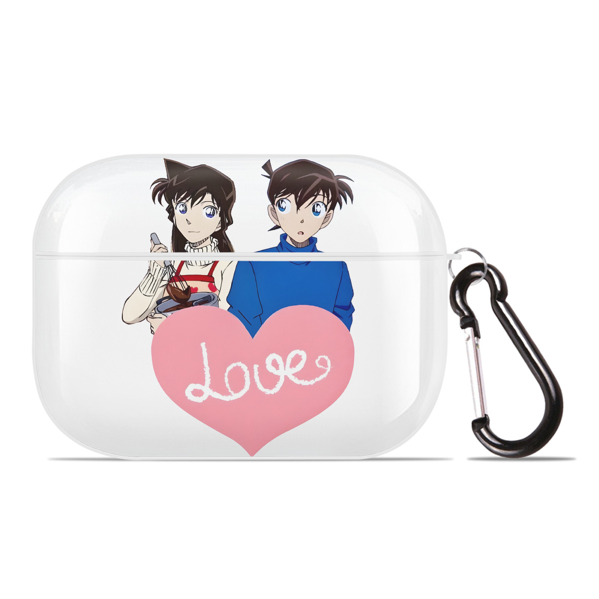 （画像用） 名探偵コナン 毛利 蘭 もうり らん、モーリ ラン Detective Conan Rachel Moore 【AirPods Pro用】ハードシェル保護ケース 耐衝撃・防指紋・カラビナ付き商品仕様