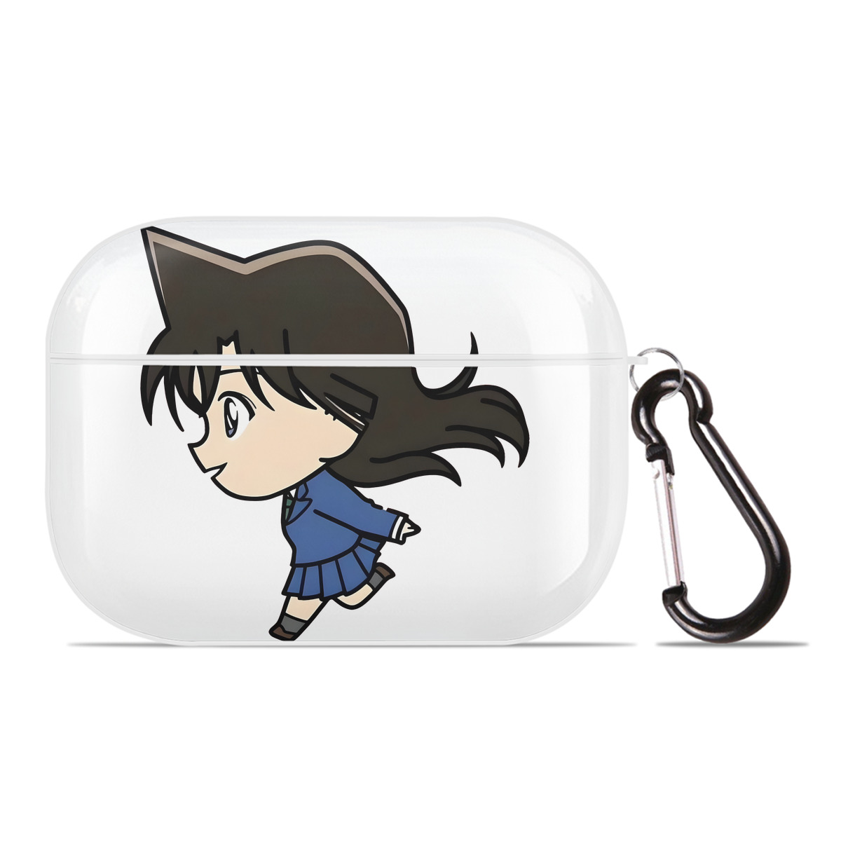 （画像用） 名探偵コナン 毛利 蘭 もうり らん、モーリ ラン Detective Conan Rachel Moore 【AirPods Pro用】ハードシェル保護ケース 耐衝撃・防指紋・カラビナ付き商品仕様