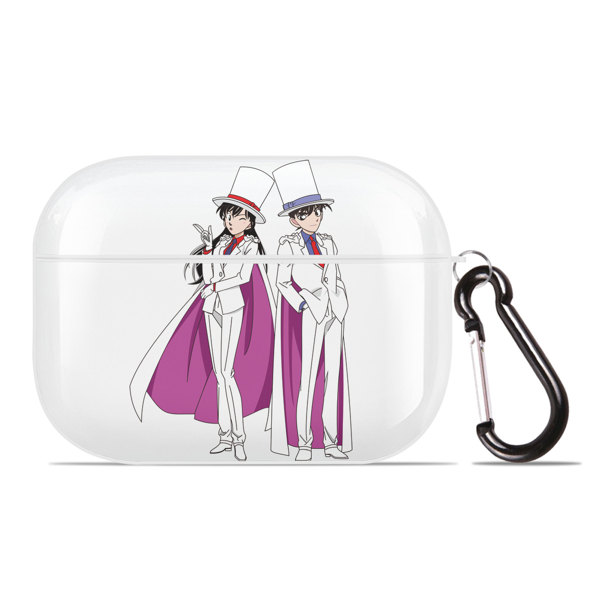 （画像用） 名探偵コナン くろば かいと Detective Conan Kuroba Kaito 【AirPods Pro用】ハードシェル保護ケース 耐衝撃・防指紋・カラビナ付き商品仕様