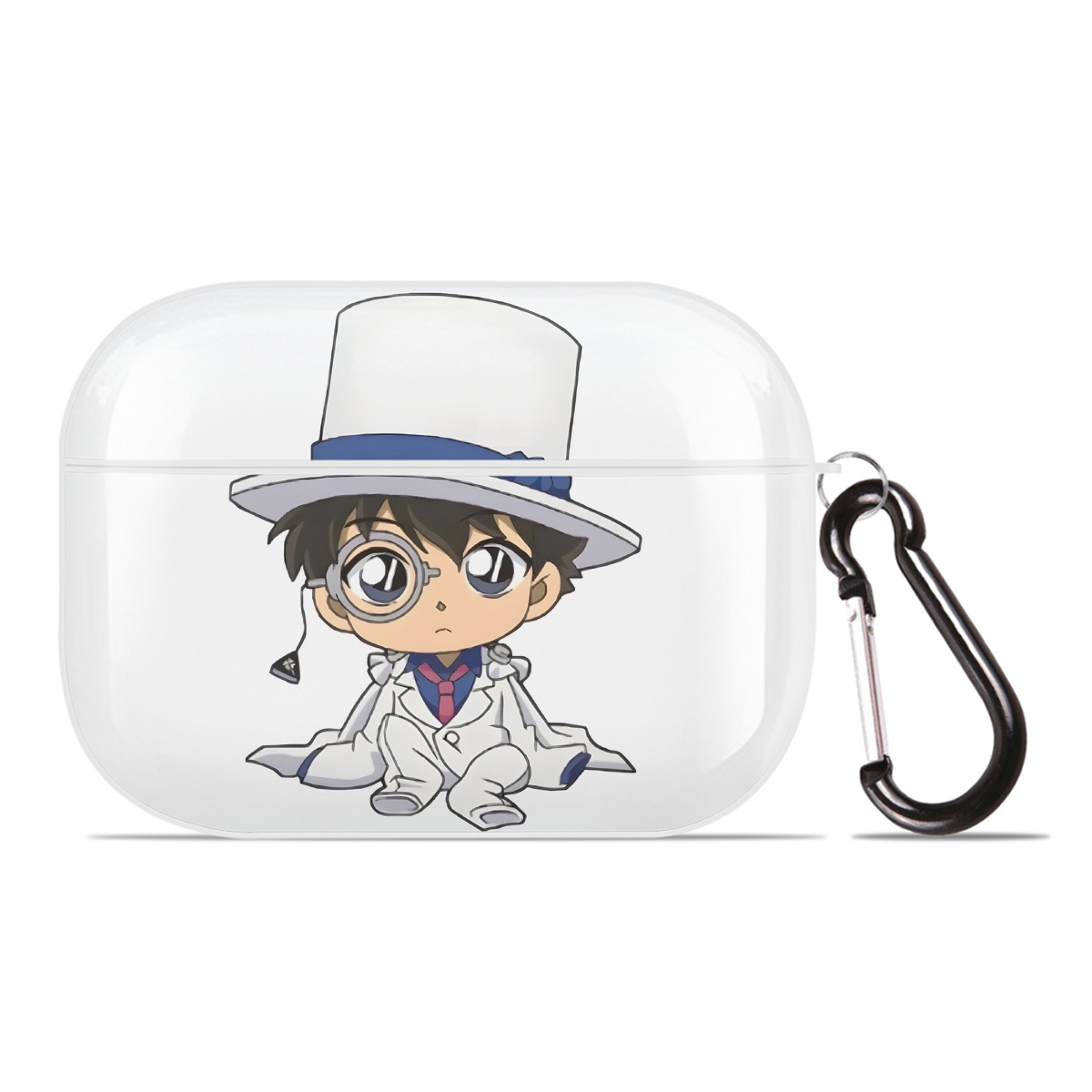 （画像用） 名探偵コナン くろば かいと Detective Conan Kuroba Kaito 【AirPods Pro用】ハードシェル保護ケース 耐衝撃・防指紋・カラビナ付き商品仕様