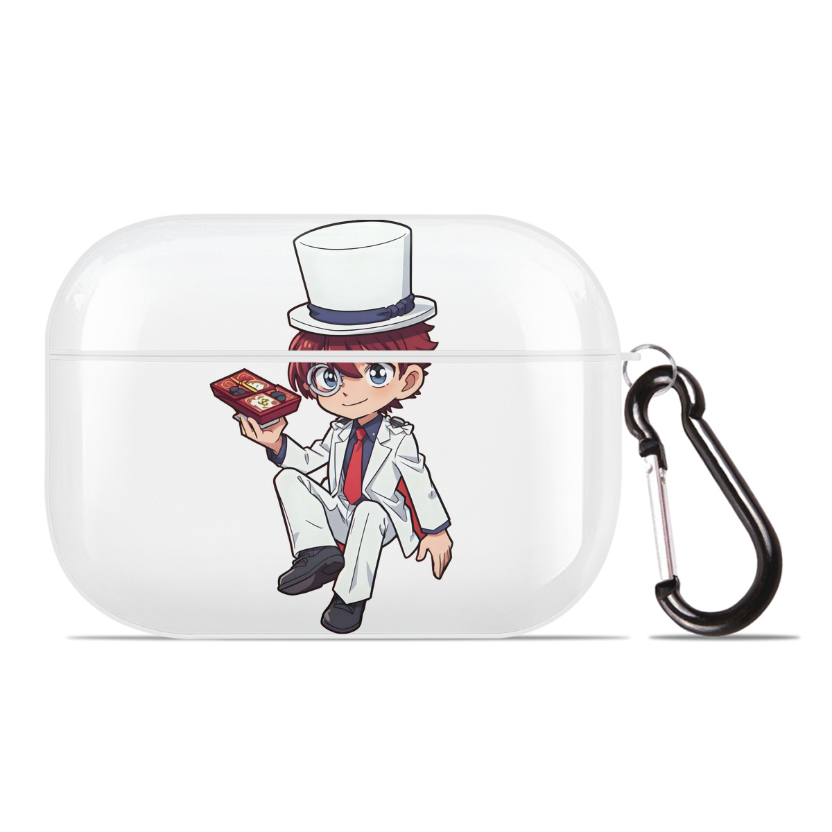 （画像用） 名探偵コナン くろば かいと Detective Conan Kuroba Kaito 【AirPods Pro用】ハードシェル保護ケース 耐衝撃・防指紋・カラビナ付き商品仕様