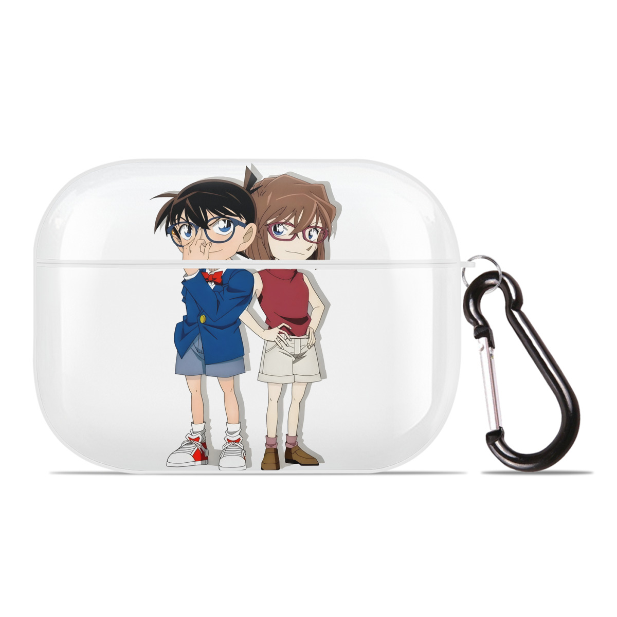 （画像用） 名探偵コナン 灰原 哀 はいばら あい Detective Conan Anita Hailey、Vi Graythorn Haibara Ai 【AirPods Pro用】ハードシェル保護ケース 耐衝撃・防指紋・カラビナ付き商品仕様