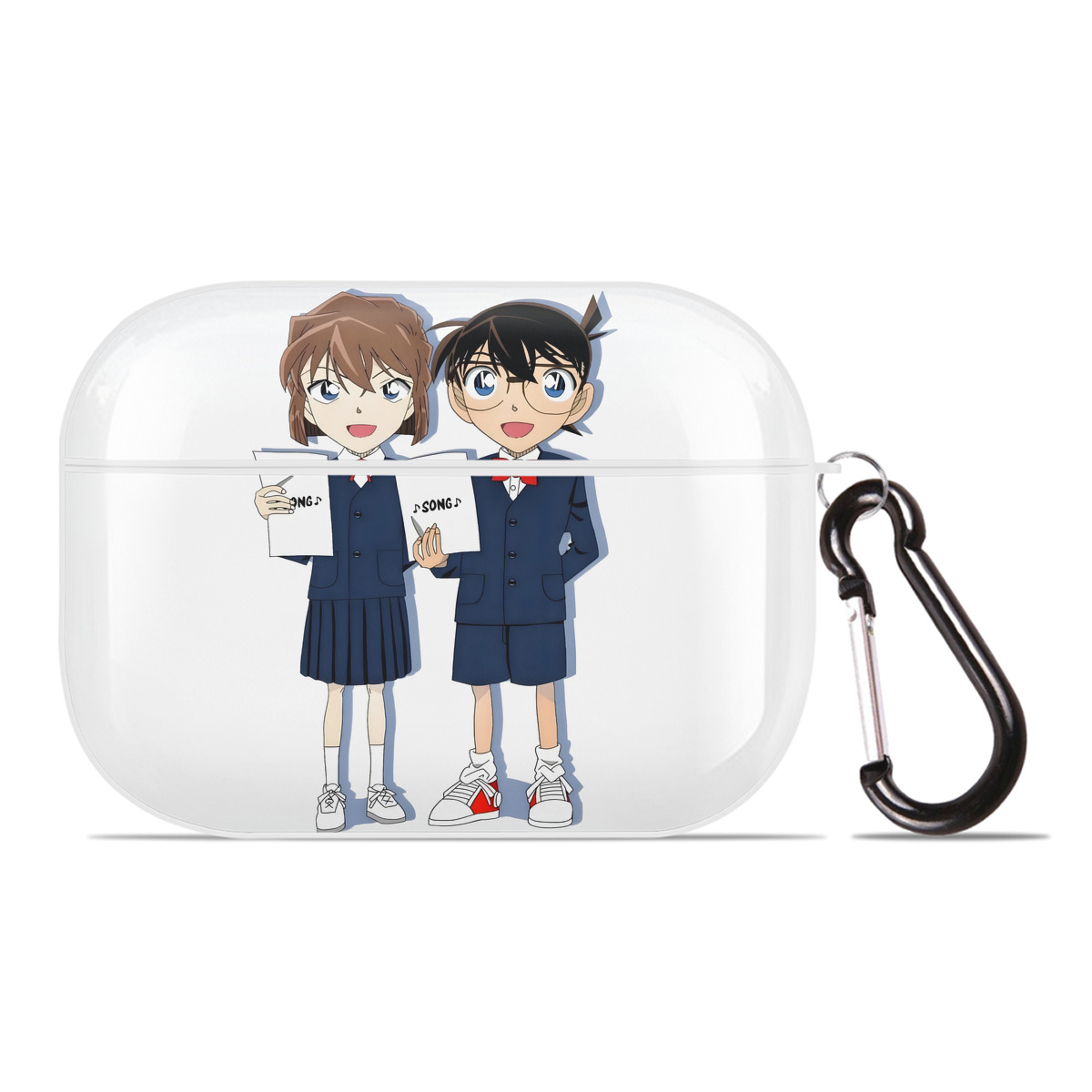 （画像用） 名探偵コナン 灰原 哀 はいばら あい Detective Conan Anita Hailey、Vi Graythorn Haibara Ai 【AirPods Pro用】ハードシェル保護ケース 耐衝撃・防指紋・カラビナ付き商品仕様