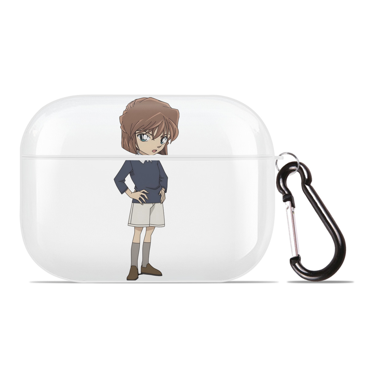 （画像用） 名探偵コナン 灰原 哀 はいばら あい Detective Conan Anita Hailey、Vi Graythorn Haibara Ai 【AirPods Pro用】ハードシェル保護ケース 耐衝撃・防指紋・カラビナ付き商品仕様