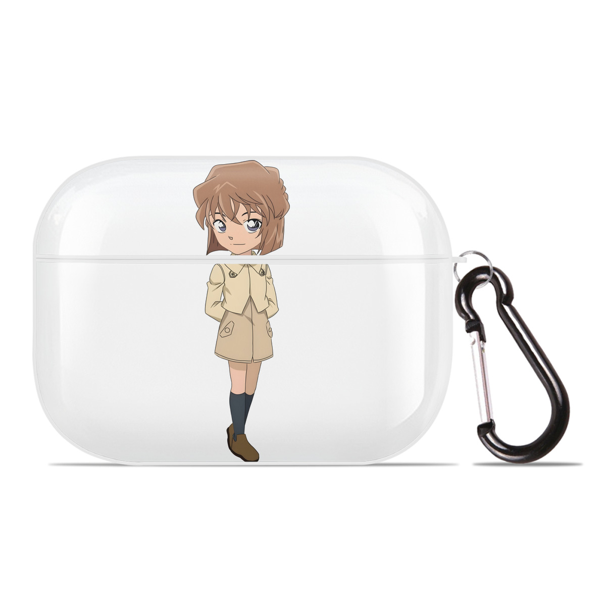 （画像用） 名探偵コナン 灰原 哀 はいばら あい Detective Conan Anita Hailey、Vi Graythorn Haibara Ai 【AirPods Pro用】ハードシェル保護ケース 耐衝撃・防指紋・カラビナ付き商品仕様