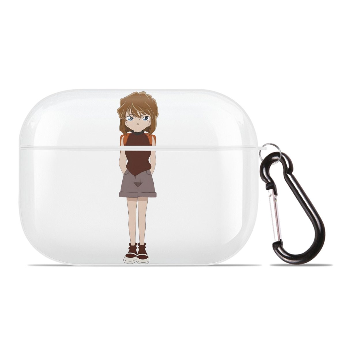 （画像用） 名探偵コナン 灰原 哀 はいばら あい Detective Conan Anita Hailey、Vi Graythorn Haibara Ai 【AirPods Pro用】ハードシェル保護ケース 耐衝撃・防指紋・カラビナ付き商品仕様