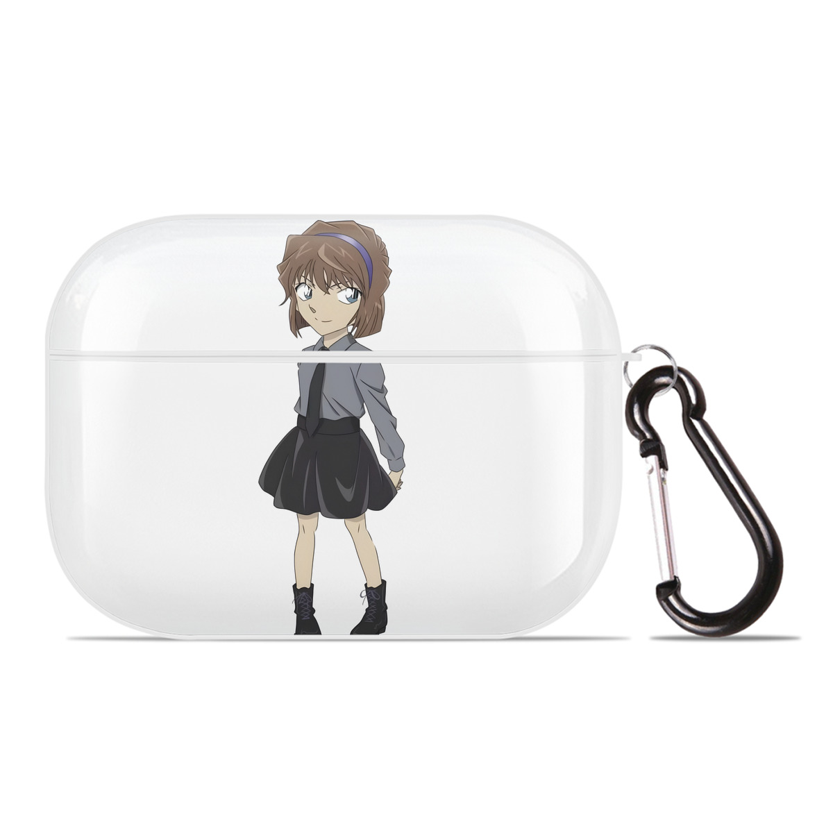 （画像用） 名探偵コナン 灰原 哀 はいばら あい Detective Conan Anita Hailey、Vi Graythorn Haibara Ai 【AirPods Pro用】ハードシェル保護ケース 耐衝撃・防指紋・カラビナ付き商品仕様
