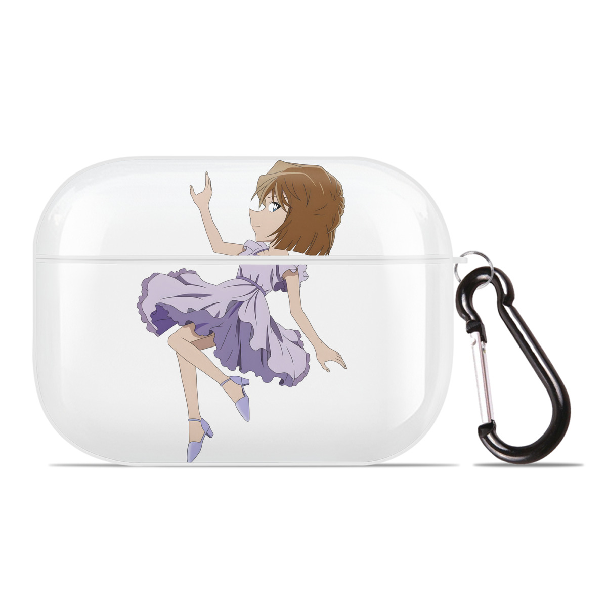 （画像用） 名探偵コナン 灰原 哀 はいばら あい Detective Conan Anita Hailey、Vi Graythorn Haibara Ai 【AirPods Pro用】ハードシェル保護ケース 耐衝撃・防指紋・カラビナ付き商品仕様