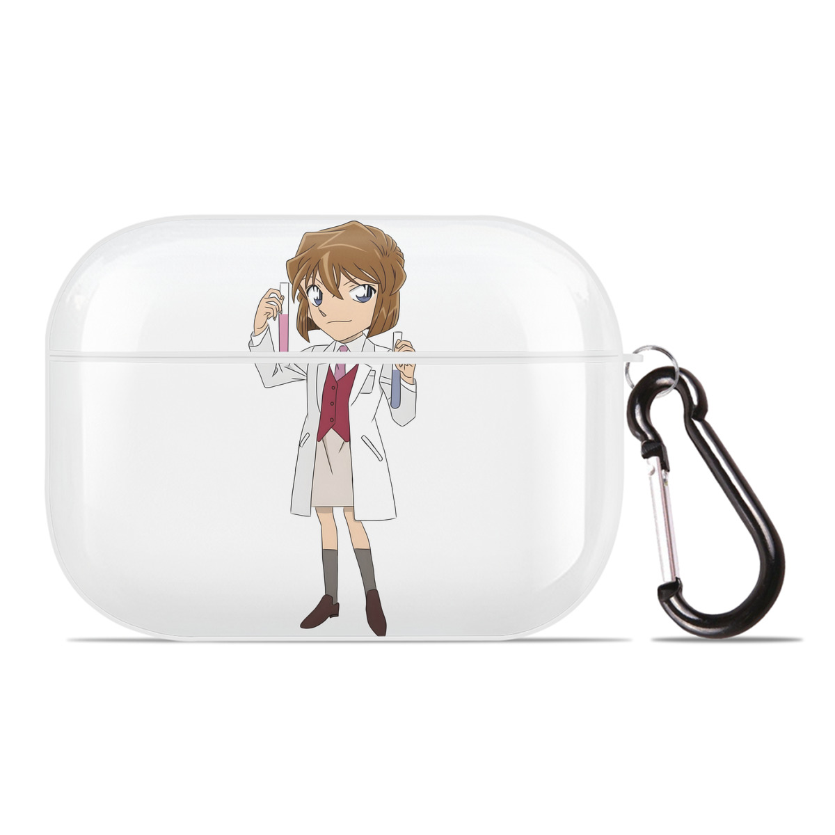（画像用） 名探偵コナン 灰原 哀 はいばら あい Detective Conan Anita Hailey、Vi Graythorn Haibara Ai 【AirPods Pro用】ハードシェル保護ケース 耐衝撃・防指紋・カラビナ付き商品仕様