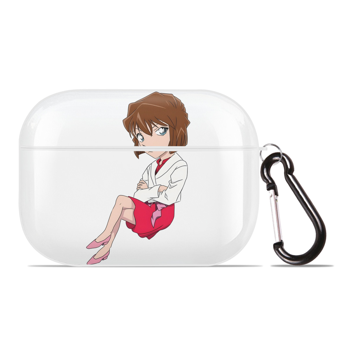 （画像用） 名探偵コナン 灰原 哀 はいばら あい Detective Conan Anita Hailey、Vi Graythorn Haibara Ai 【AirPods Pro用】ハードシェル保護ケース 耐衝撃・防指紋・カラビナ付き商品仕様