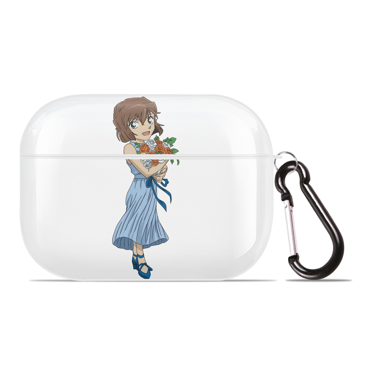 （画像用） 名探偵コナン 灰原 哀 はいばら あい Detective Conan Anita Hailey、Vi Graythorn Haibara Ai 【AirPods Pro用】ハードシェル保護ケース 耐衝撃・防指紋・カラビナ付き商品仕様