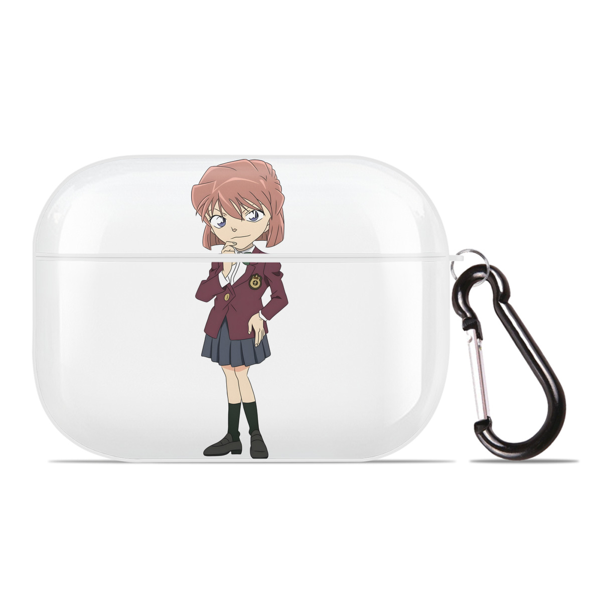 （画像用） 名探偵コナン 灰原 哀 はいばら あい Detective Conan Anita Hailey、Vi Graythorn Haibara Ai 【AirPods Pro用】ハードシェル保護ケース 耐衝撃・防指紋・カラビナ付き商品仕様