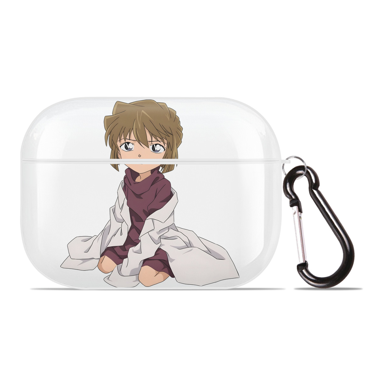 （画像用） 名探偵コナン 灰原 哀 はいばら あい Detective Conan Anita Hailey、Vi Graythorn Haibara Ai 【AirPods Pro用】ハードシェル保護ケース 耐衝撃・防指紋・カラビナ付き商品仕様