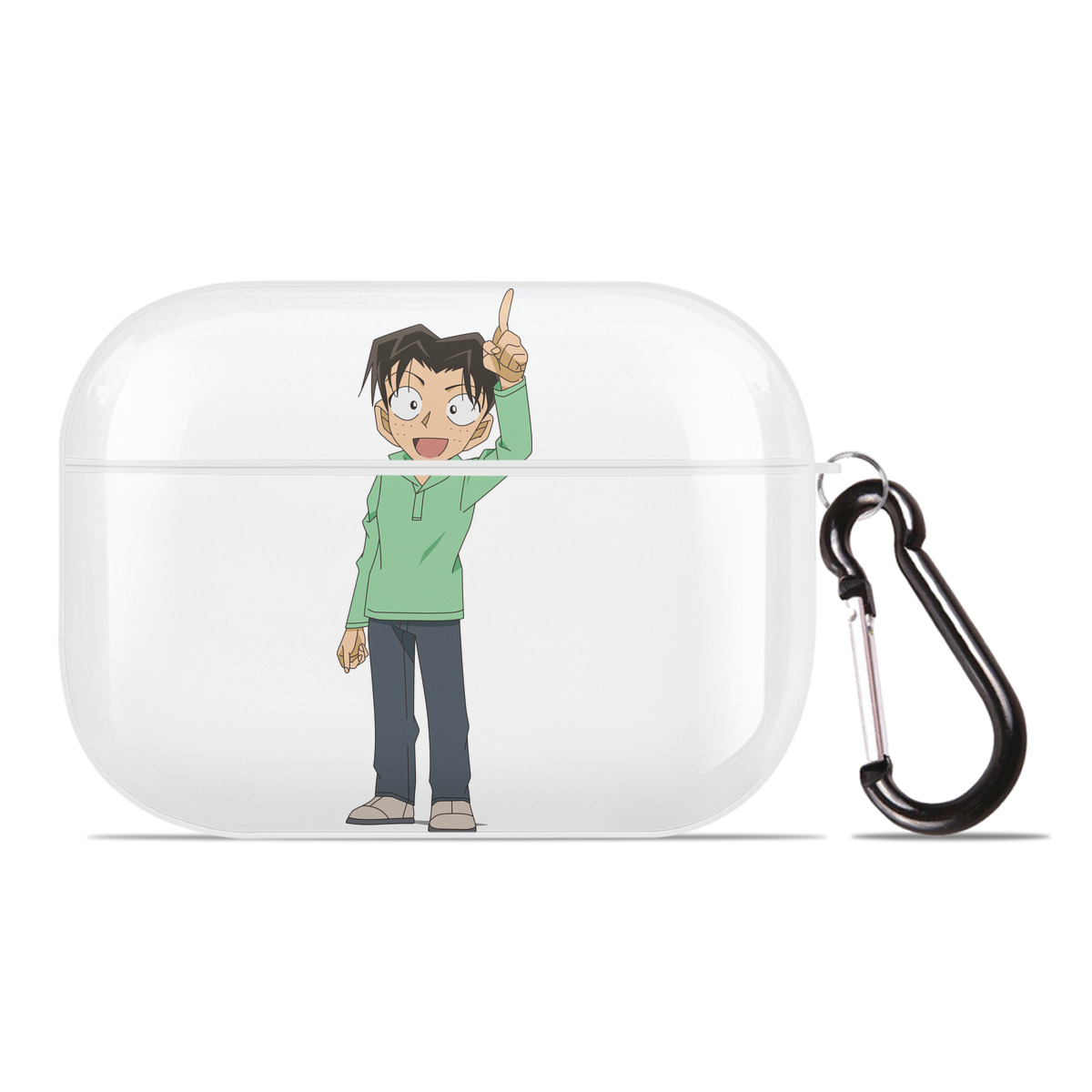 （画像用） 名探偵コナン 円谷 光彦 つぶらや みつひこ Detective Conan Mitch Tennyson 【AirPods Pro用】ハードシェル保護ケース 耐衝撃・防指紋・カラビナ付き商品仕様