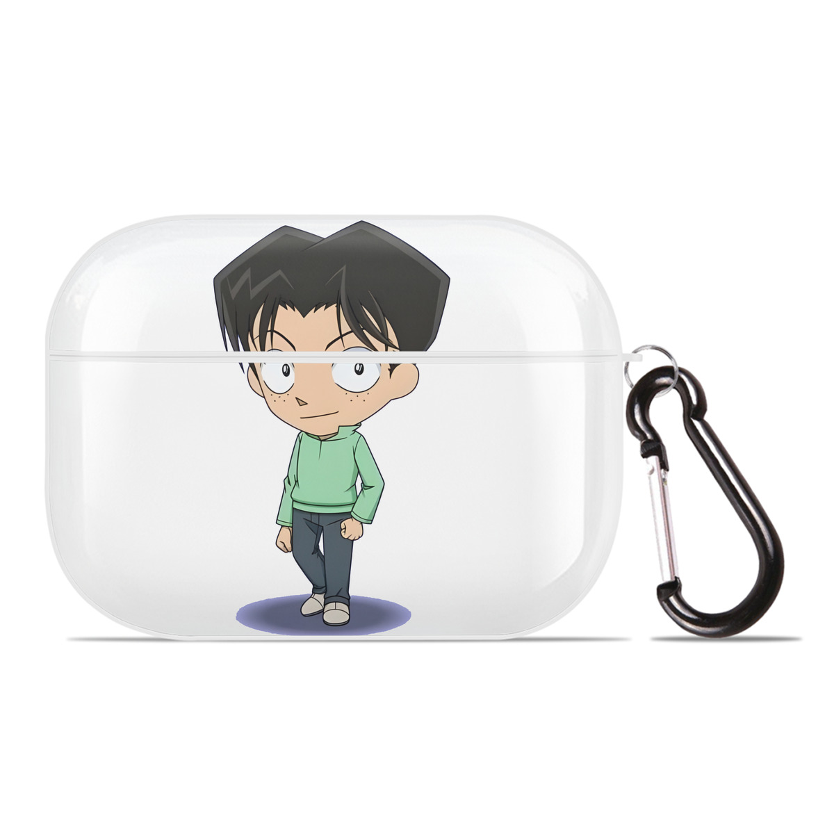 （画像用） 名探偵コナン 円谷 光彦 つぶらや みつひこ Detective Conan Mitch Tennyson 【AirPods Pro用】ハードシェル保護ケース 耐衝撃・防指紋・カラビナ付き商品仕様