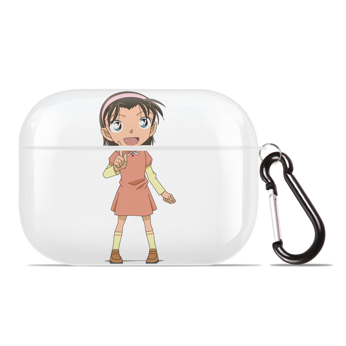 （画像用） 名探偵コナン 吉田 歩美 よしだ あゆみ Detective Conan my Yeager 【AirPods Pro用】ハードシェル保護ケース 耐衝撃・防指紋・カラビナ付き商品仕様