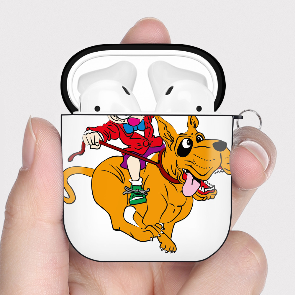 （画像用） 名探偵コナン 江戸川 コナン Detective Conan Conan Edogawa AirPods 第2世代保護ケース ハードシェル ブラック 耐衝撃・防指紋・カラビナ付き