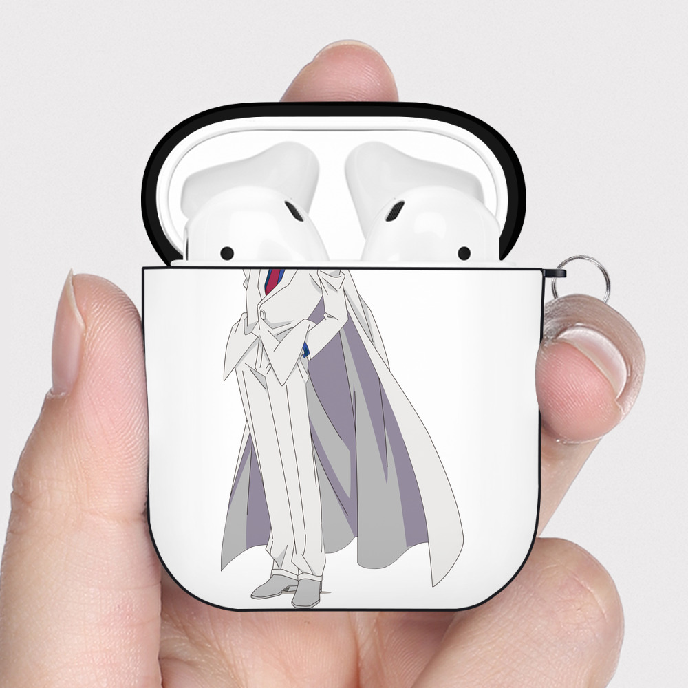 （画像用） 名探偵コナン くろば かいと Detective Conan Kuroba Kaito AirPods 第2世代保護ケース ハードシェル ブラック 耐衝撃・防指紋・カラビナ付き
