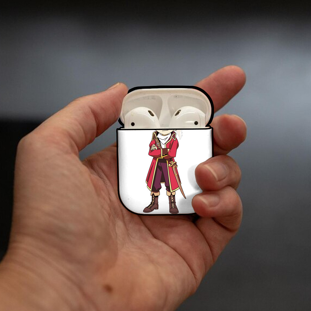 名探偵コナン 江戸川 コナン Detective Conan Conan Edogawa AirPods 第2世代保護ケース ハードシェル ブラック 耐衝撃・防指紋・カラビナ付き