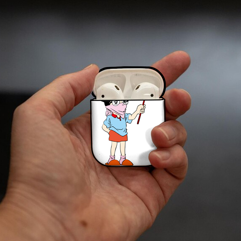 名探偵コナン 江戸川 コナン Detective Conan Conan Edogawa AirPods 第2世代保護ケース ハードシェル ブラック 耐衝撃・防指紋・カラビナ付き
