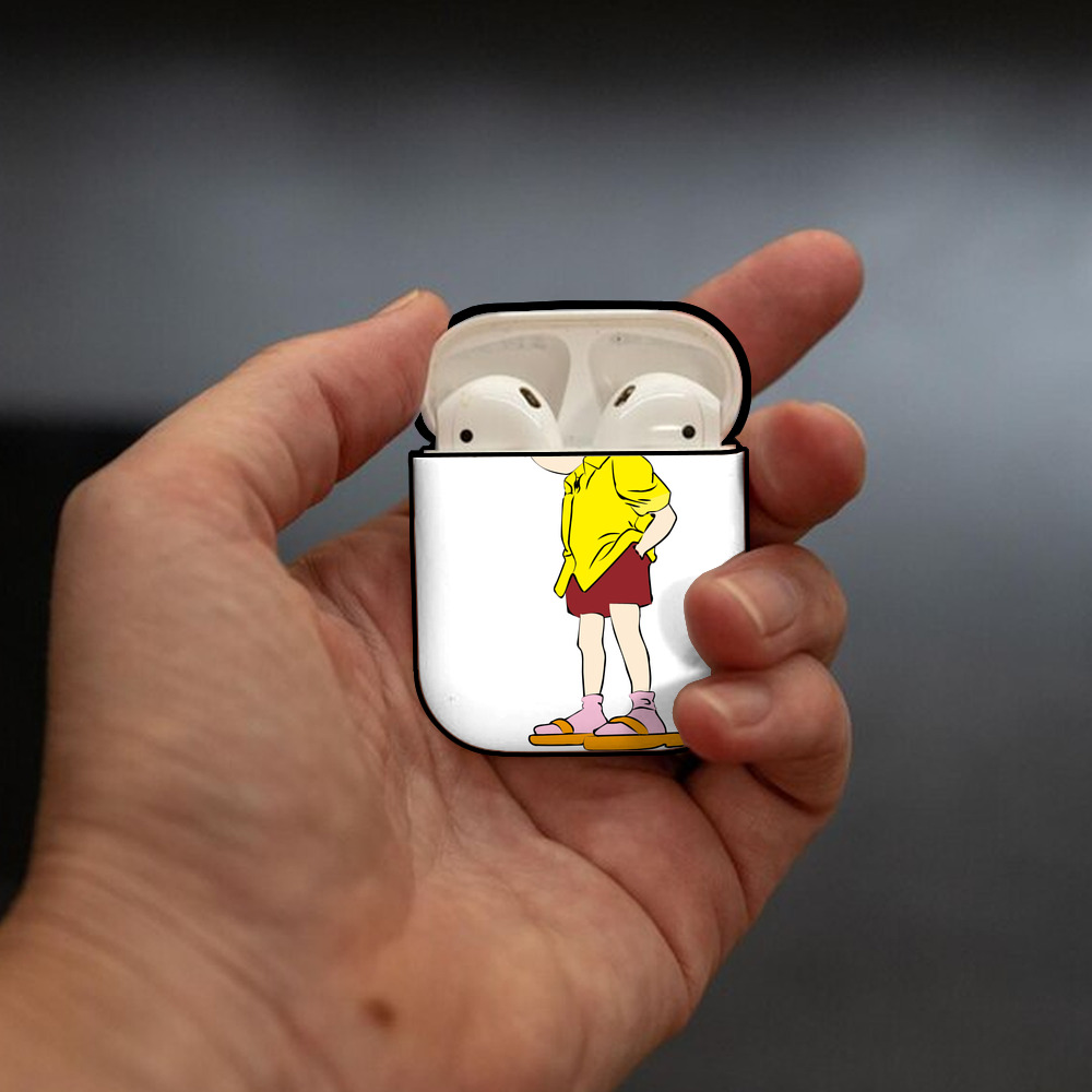名探偵コナン 江戸川 コナン Detective Conan Conan Edogawa AirPods 第2世代保護ケース ハードシェル ブラック 耐衝撃・防指紋・カラビナ付き