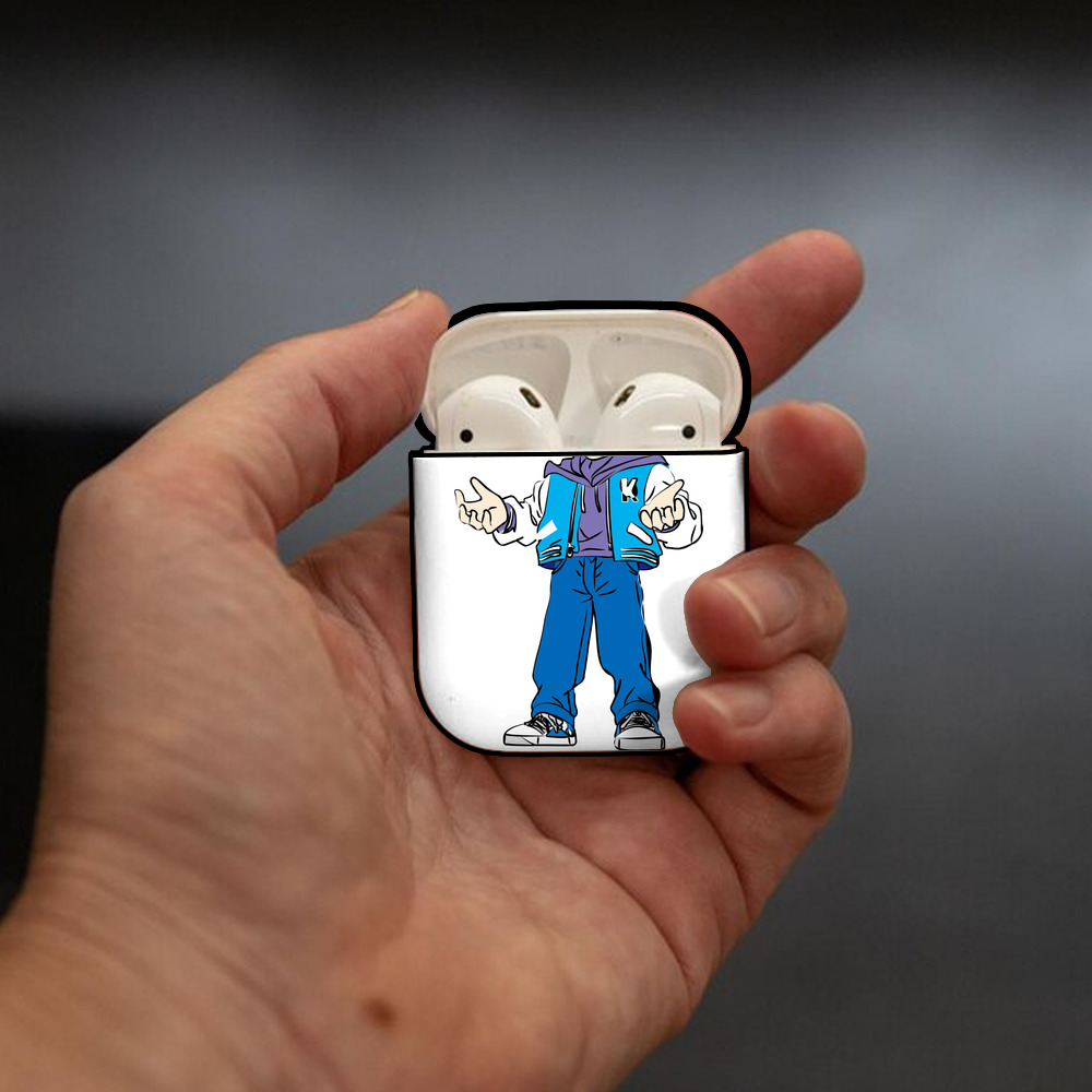 名探偵コナン 江戸川 コナン Detective Conan Conan Edogawa AirPods 第2世代保護ケース ハードシェル ブラック 耐衝撃・防指紋・カラビナ付き