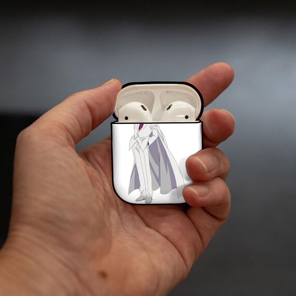 名探偵コナン くろば かいと Detective Conan Kuroba Kaito AirPods 第2世代保護ケース ハードシェル ブラック 耐衝撃・防指紋・カラビナ付き