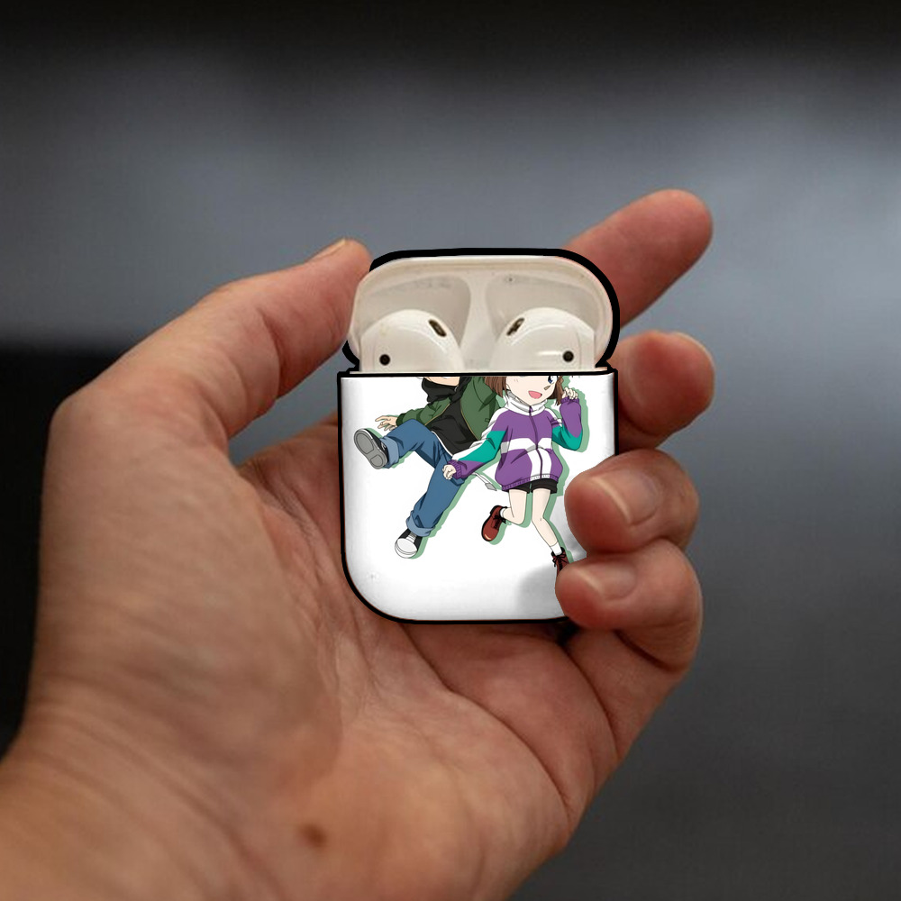 名探偵コナン 灰原 哀 はいばら あい Detective Conan Anita Hailey、Vi Graythorn Haibara Ai AirPods 第2世代保護ケース ハードシェル ブラック 耐衝撃・防指紋・カラビナ付き