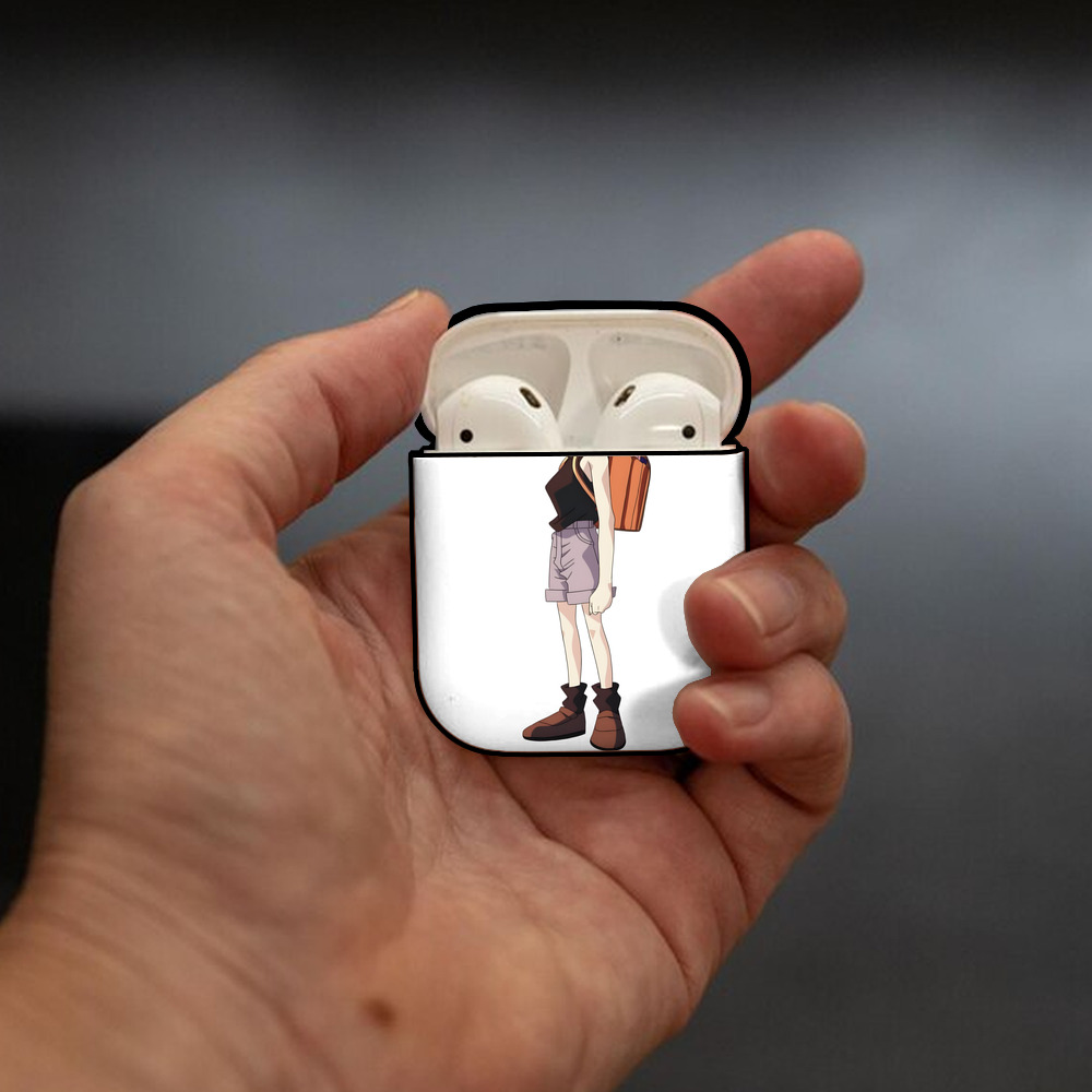 名探偵コナン 灰原 哀 はいばら あい Detective Conan Anita Hailey、Vi Graythorn Haibara Ai AirPods 第2世代保護ケース ハードシェル ブラック 耐衝撃・防指紋・カラビナ付き