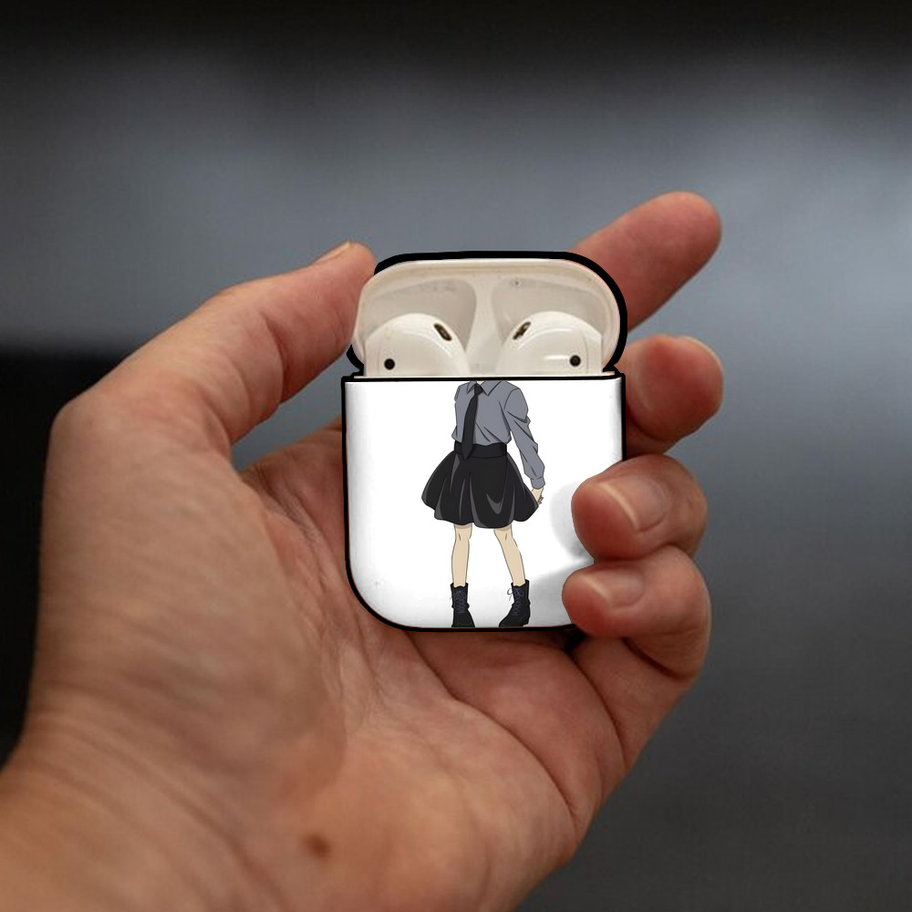 名探偵コナン 灰原 哀 はいばら あい Detective Conan Anita Hailey、Vi Graythorn Haibara Ai AirPods 第2世代保護ケース ハードシェル ブラック 耐衝撃・防指紋・カラビナ付き