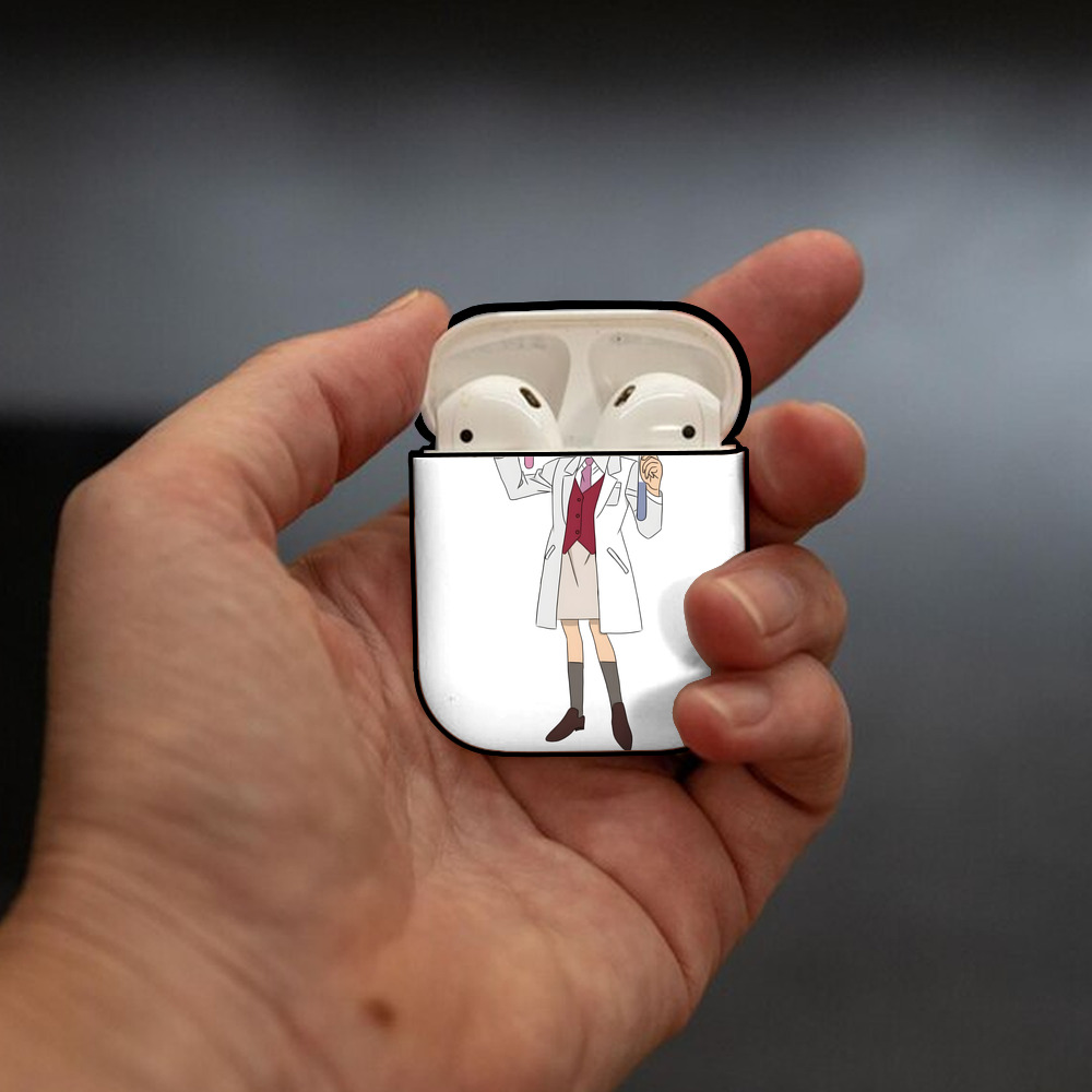 名探偵コナン 灰原 哀 はいばら あい Detective Conan Anita Hailey、Vi Graythorn Haibara Ai AirPods 第2世代保護ケース ハードシェル ブラック 耐衝撃・防指紋・カラビナ付き