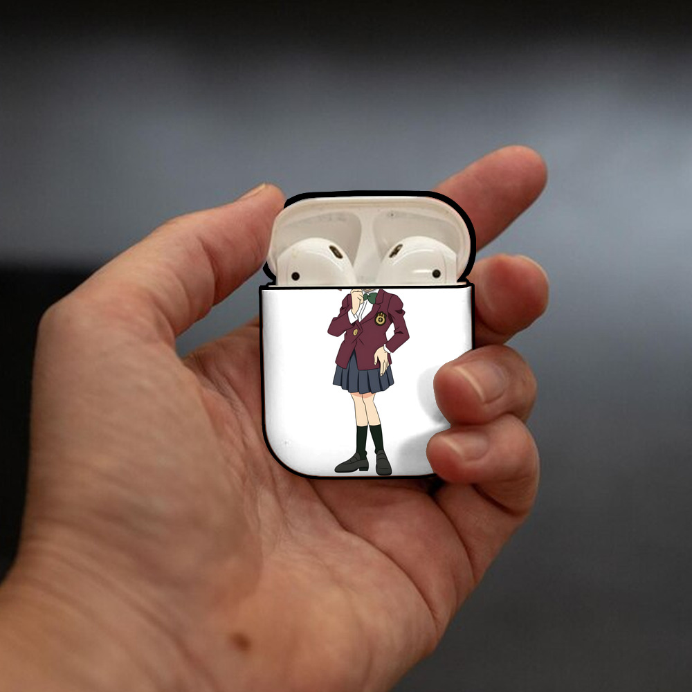 名探偵コナン 灰原 哀 はいばら あい Detective Conan Anita Hailey、Vi Graythorn Haibara Ai AirPods 第2世代保護ケース ハードシェル ブラック 耐衝撃・防指紋・カラビナ付き