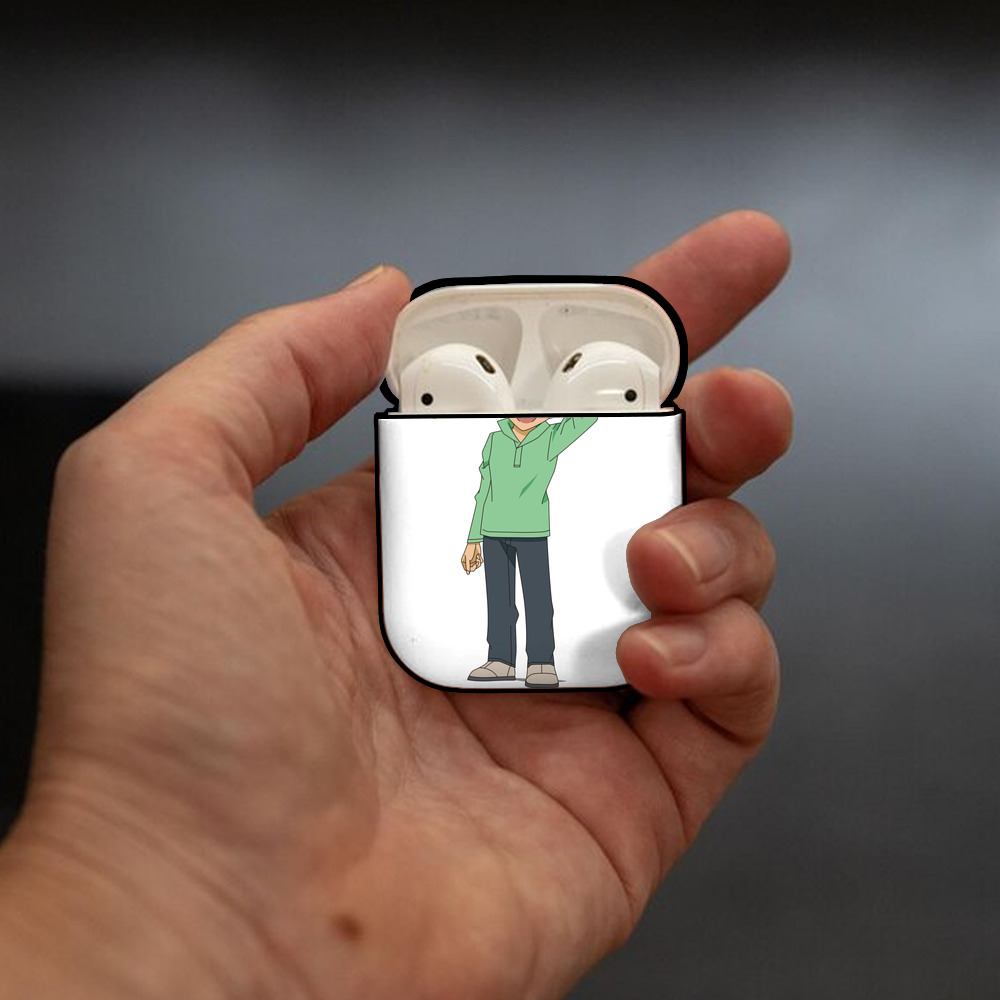 名探偵コナン 円谷 光彦 つぶらや みつひこ Detective Conan Mitch Tennyson AirPods 第2世代保護ケース ハードシェル ブラック 耐衝撃・防指紋・カラビナ付き