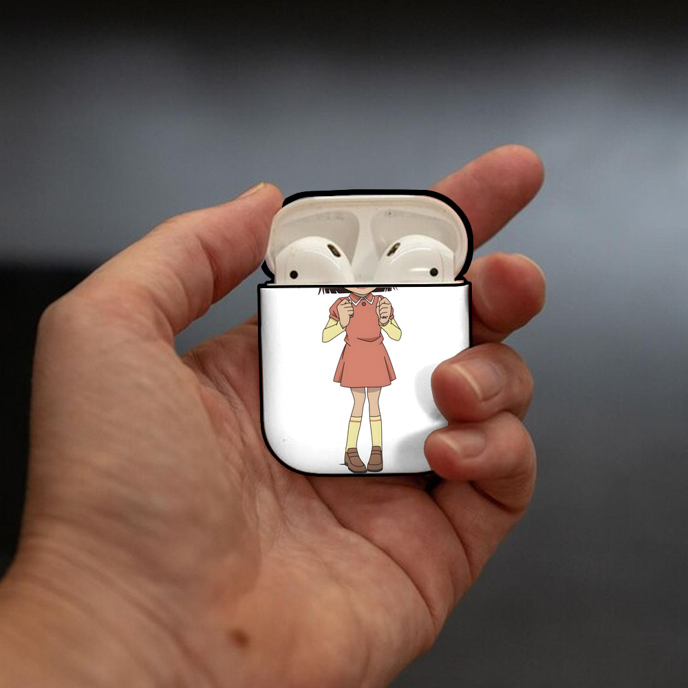 名探偵コナン 吉田 歩美 よしだ あゆみ Detective Conan my Yeager AirPods 第2世代保護ケース ハードシェル ブラック 耐衝撃・防指紋・カラビナ付き