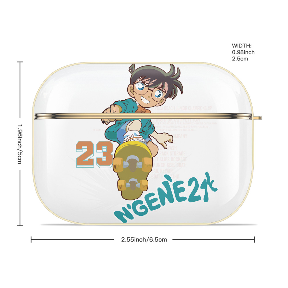名探偵コナン 江戸川 コナン Detective Conan Conan Edogawa 【AirPods Pro用】ハードシェル保護ケース｜耐衝撃・防指紋・カラビナ付き商品仕様