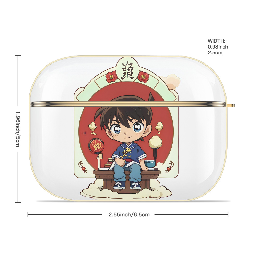 名探偵コナン 江戸川 コナン Detective Conan Conan Edogawa 【AirPods Pro用】ハードシェル保護ケース｜耐衝撃・防指紋・カラビナ付き商品仕様