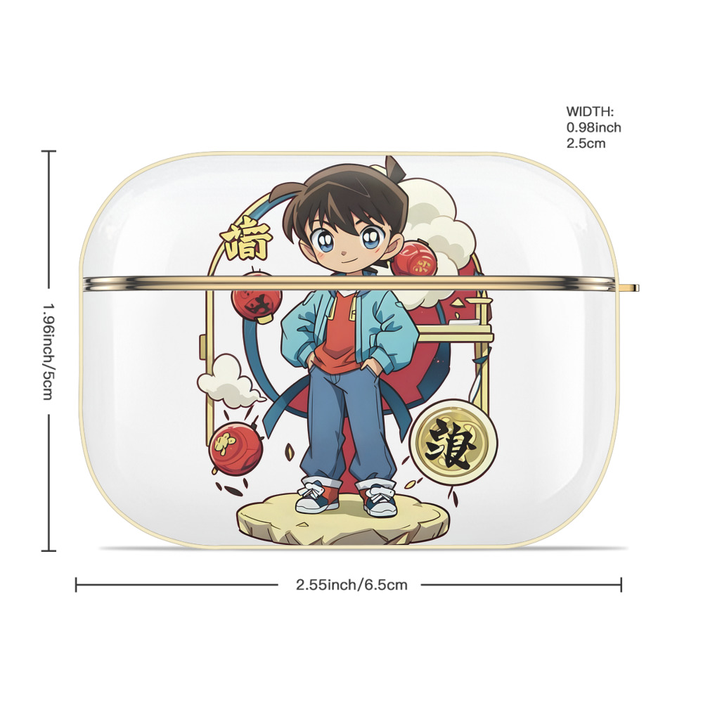 名探偵コナン 江戸川 コナン Detective Conan Conan Edogawa 【AirPods Pro用】ハードシェル保護ケース｜耐衝撃・防指紋・カラビナ付き商品仕様