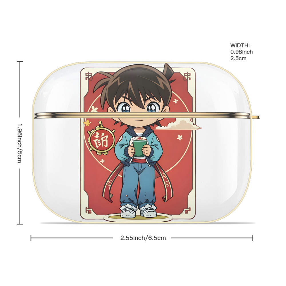名探偵コナン 江戸川 コナン Detective Conan Conan Edogawa 【AirPods Pro用】ハードシェル保護ケース｜耐衝撃・防指紋・カラビナ付き商品仕様