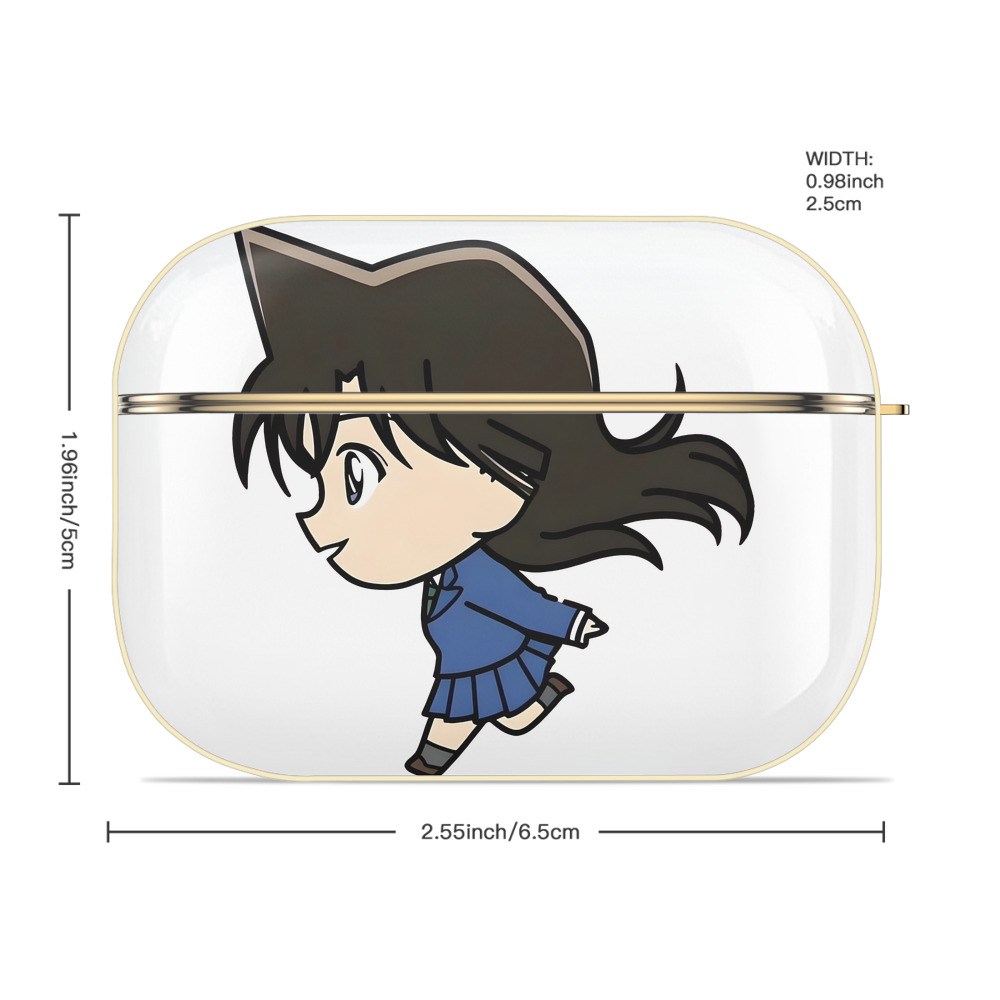 名探偵コナン 毛利 蘭 もうり らん、モーリ ラン Detective Conan Rachel Moore 【AirPods Pro用】ハードシェル保護ケース｜耐衝撃・防指紋・カラビナ付き商品仕様