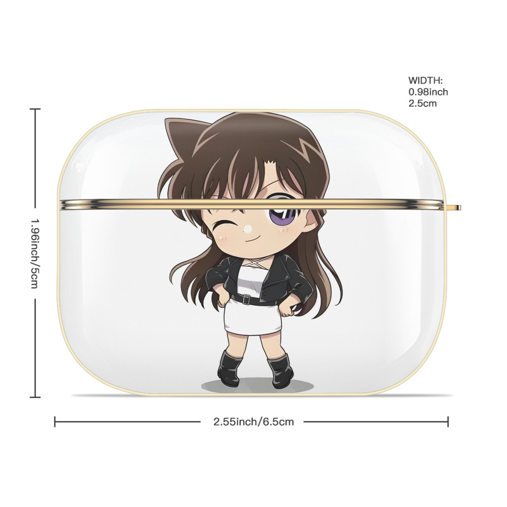 名探偵コナン 毛利 蘭 もうり らん、モーリ ラン Detective Conan Rachel Moore 【AirPods Pro用】ハードシェル保護ケース｜耐衝撃・防指紋・カラビナ付き商品仕様
