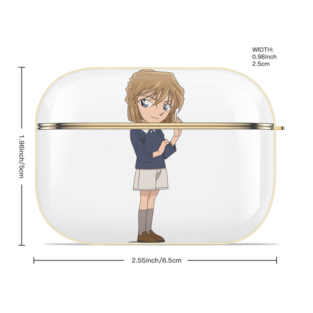 名探偵コナン 灰原 哀 はいばら あい Detective Conan Anita Hailey、Vi Graythorn Haibara Ai 【AirPods Pro用】ハードシェル保護ケース｜耐衝撃・防指紋・カラビナ付き商品仕様