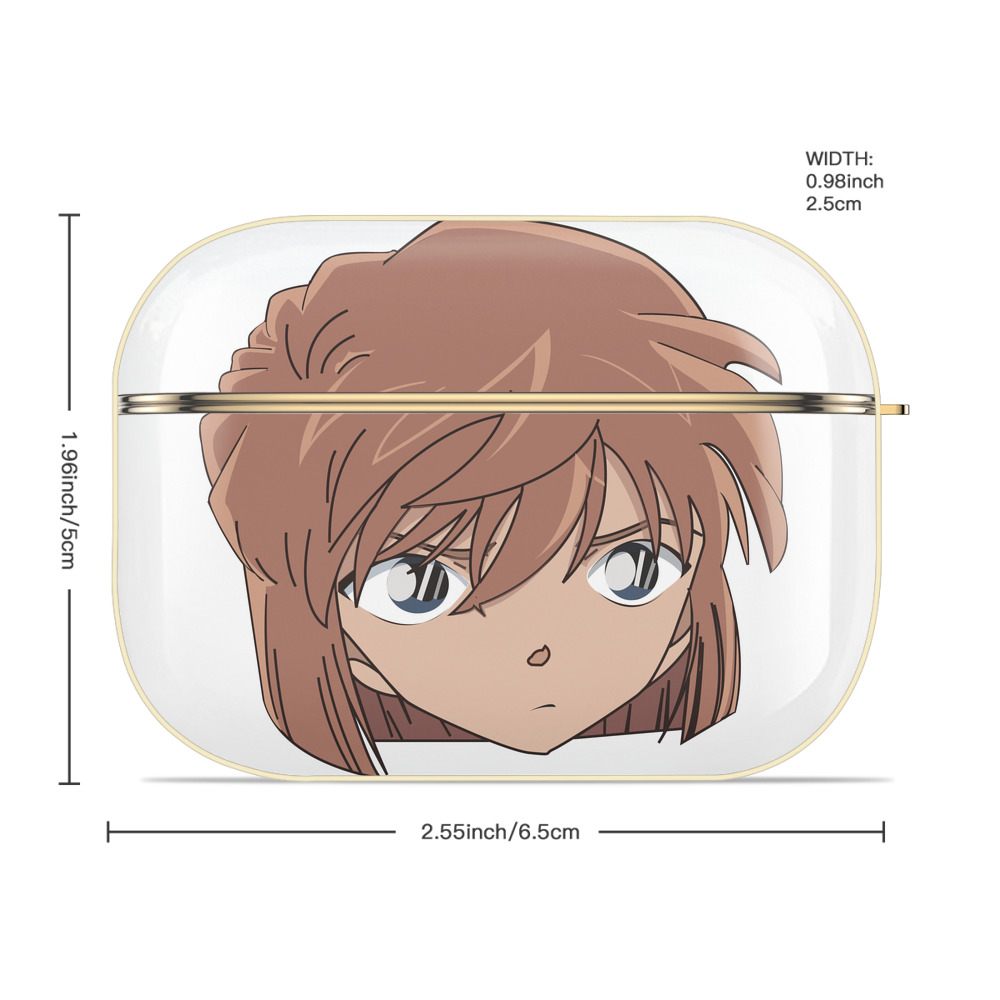 名探偵コナン 灰原 哀 はいばら あい Detective Conan Anita Hailey、Vi Graythorn Haibara Ai 【AirPods Pro用】ハードシェル保護ケース｜耐衝撃・防指紋・カラビナ付き商品仕様