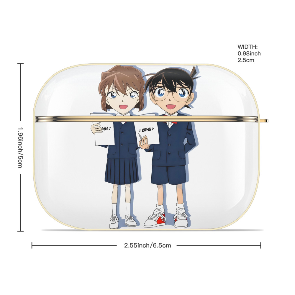 名探偵コナン 灰原 哀 はいばら あい Detective Conan Anita Hailey、Vi Graythorn Haibara Ai 【AirPods Pro用】ハードシェル保護ケース｜耐衝撃・防指紋・カラビナ付き商品仕様