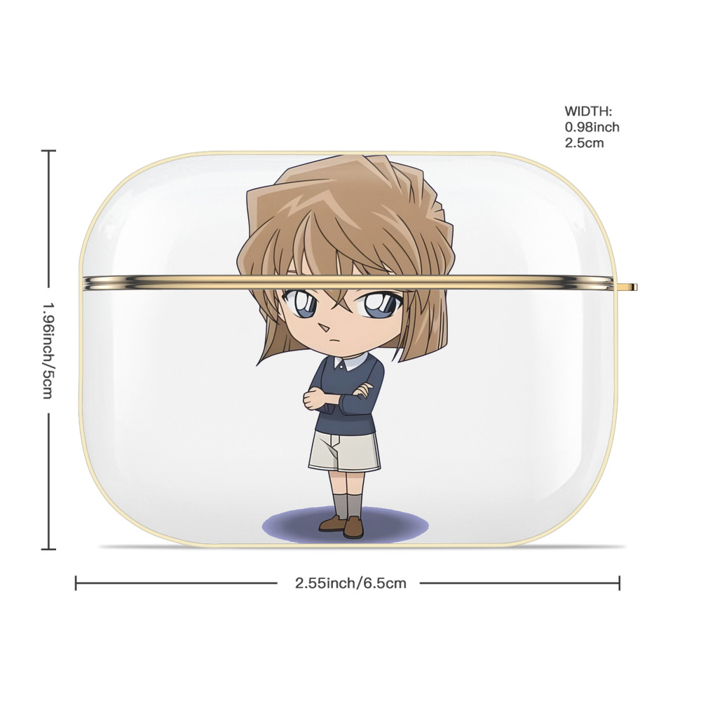 名探偵コナン 灰原 哀 はいばら あい Detective Conan Anita Hailey、Vi Graythorn Haibara Ai 【AirPods Pro用】ハードシェル保護ケース｜耐衝撃・防指紋・カラビナ付き商品仕様