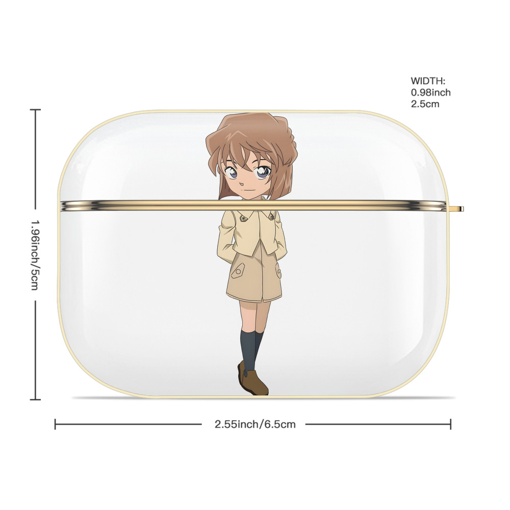 名探偵コナン 灰原 哀 はいばら あい Detective Conan Anita Hailey、Vi Graythorn Haibara Ai 【AirPods Pro用】ハードシェル保護ケース｜耐衝撃・防指紋・カラビナ付き商品仕様