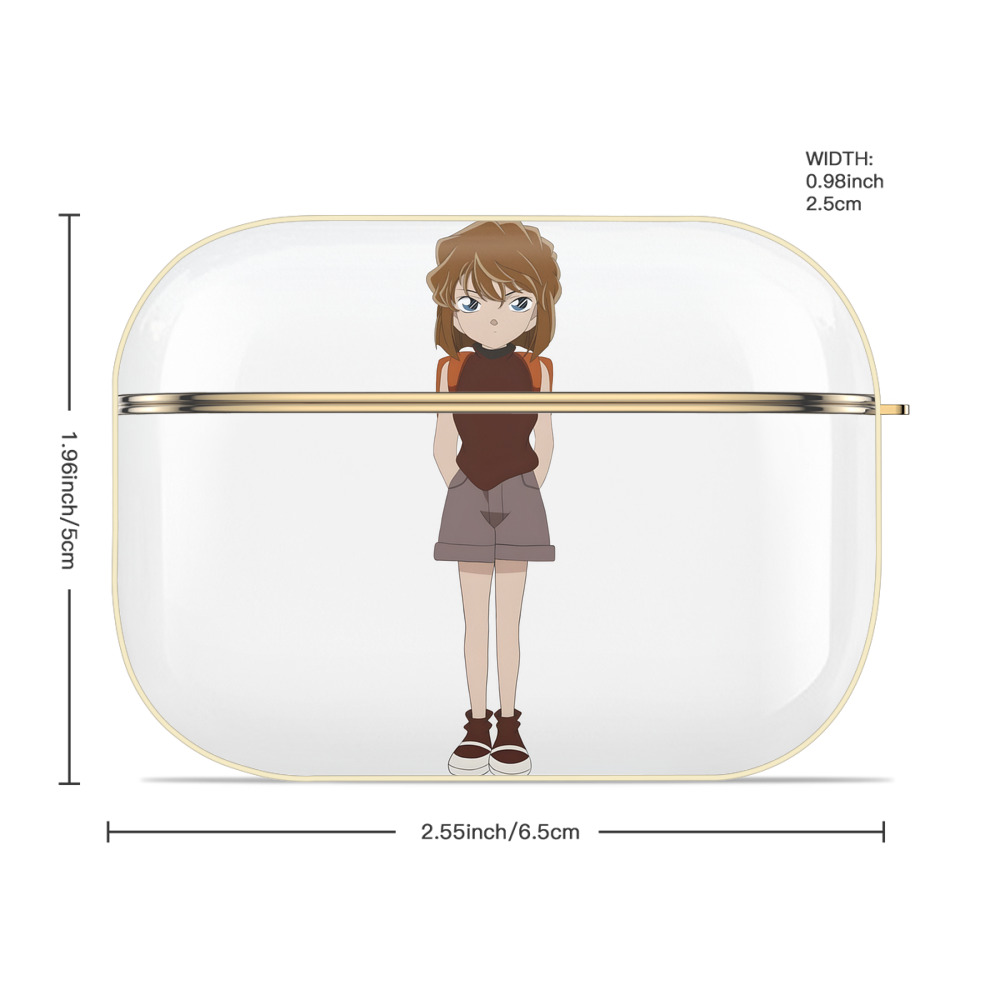 名探偵コナン 灰原 哀 はいばら あい Detective Conan Anita Hailey、Vi Graythorn Haibara Ai 【AirPods Pro用】ハードシェル保護ケース｜耐衝撃・防指紋・カラビナ付き商品仕様