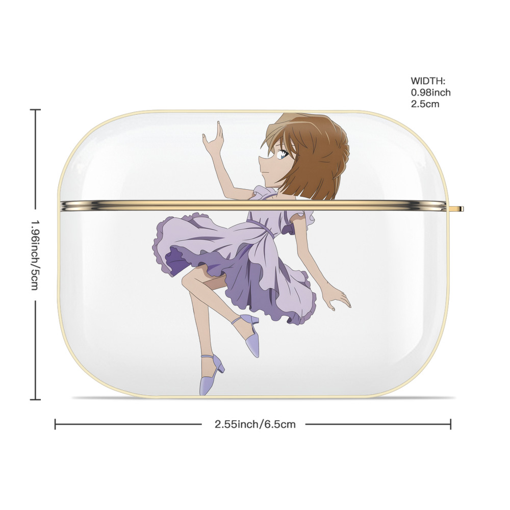 名探偵コナン 灰原 哀 はいばら あい Detective Conan Anita Hailey、Vi Graythorn Haibara Ai 【AirPods Pro用】ハードシェル保護ケース｜耐衝撃・防指紋・カラビナ付き商品仕様