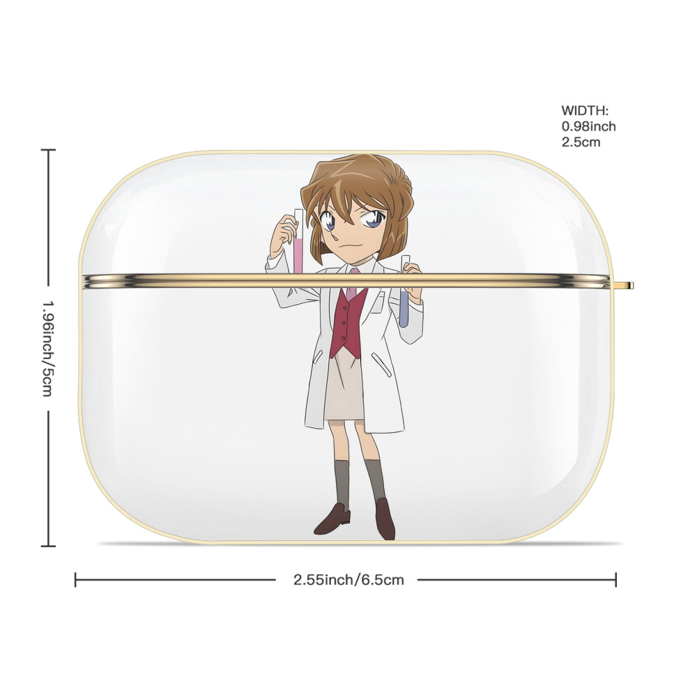 名探偵コナン 灰原 哀 はいばら あい Detective Conan Anita Hailey、Vi Graythorn Haibara Ai 【AirPods Pro用】ハードシェル保護ケース｜耐衝撃・防指紋・カラビナ付き商品仕様