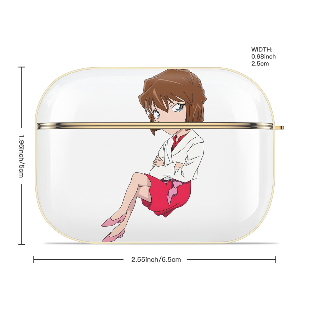 名探偵コナン 灰原 哀 はいばら あい Detective Conan Anita Hailey、Vi Graythorn Haibara Ai 【AirPods Pro用】ハードシェル保護ケース｜耐衝撃・防指紋・カラビナ付き商品仕様